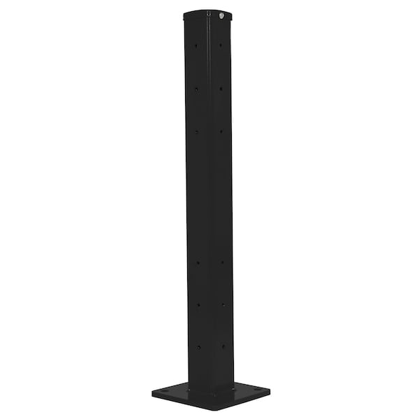 Rigid Tube Post 42 In Drop-In Style Black